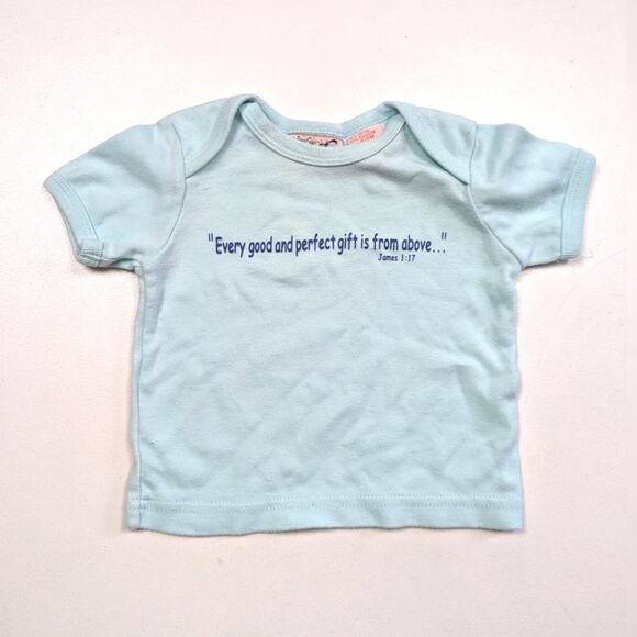 Vintage Other - Vintage Shirt Unisex Children's Baby 6m Blue James 1:17 Scripture
